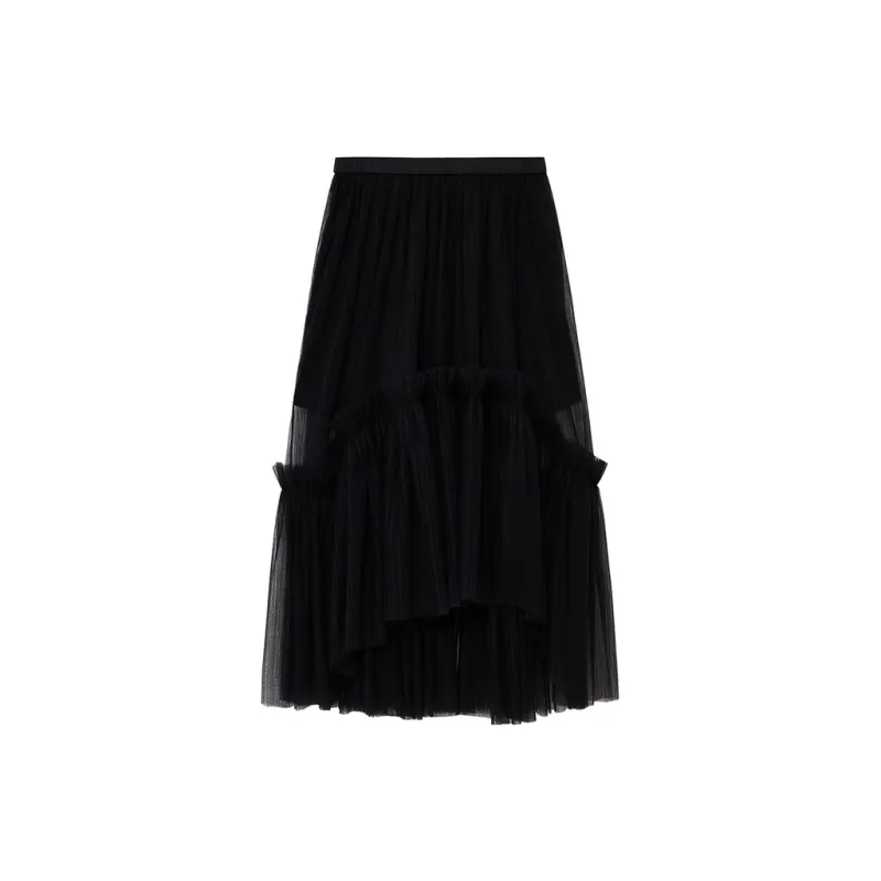 MO&CO Casual Long Skirts Women's Black-1