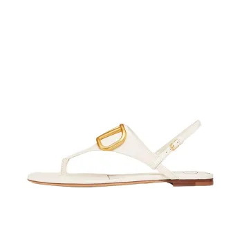Valentino Garavani VLogo Signature Flat Leather Sandals