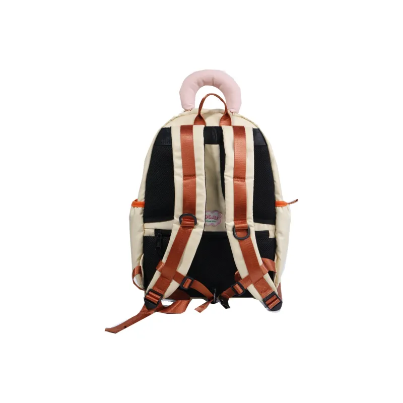 LOLA DESIGN Nylon Backpack Regular Women's Sea Salt White/Cream Yellow/Blue-10