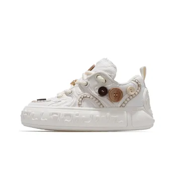 Palladium Anti Slip And Wear Resistant Height Increasing Low Top Sports Casual Shoes Unisex Ecru
