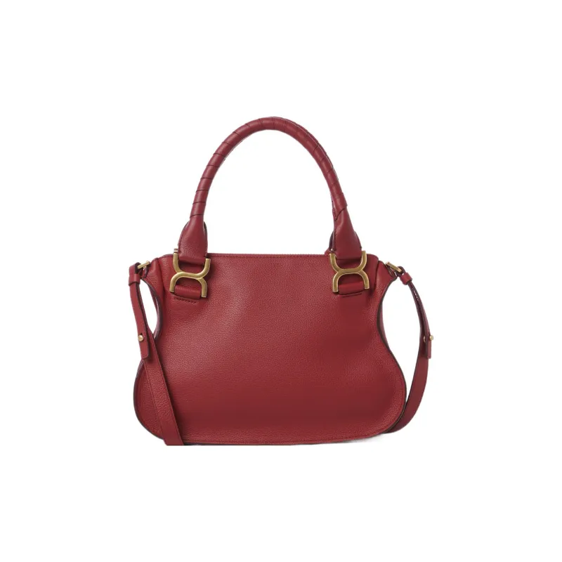 Chloe Marcie Calfskin Shoulder Bag Crossbody Bag Handbag Small Size Women's Red-1