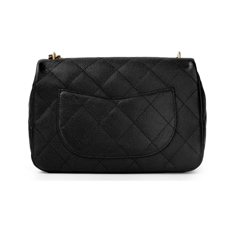 CHANEL Grain Embossed Cow Leather Flap Bag, Shoulder Bag, Crossbody Bag Tubas Women's Black-2