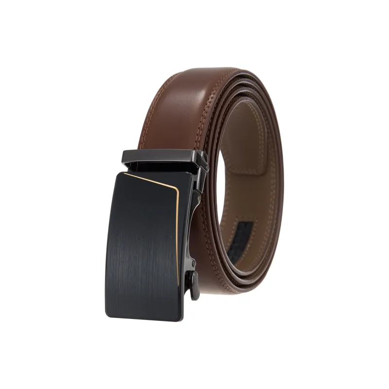ALIEN BANG Cow Leather Leather Belts Men's 3.5CM-0