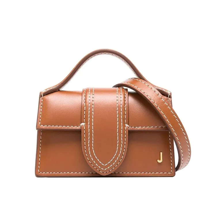 Jacquemus Le Bambino Calfskin Shoulder Bag Crossbody Bag Handbag Mini Women's Tawny-0