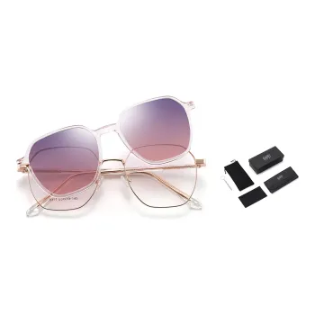 KENMO Plate And Metal Irregular Shape Sunglasses Unisex