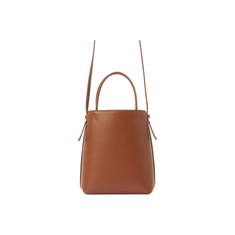 Chloe Shiny Calfskin Tote Bag Shopping Bag Handbag Shoulder Bag Crossbody Bag Mini Women's Brown-2
