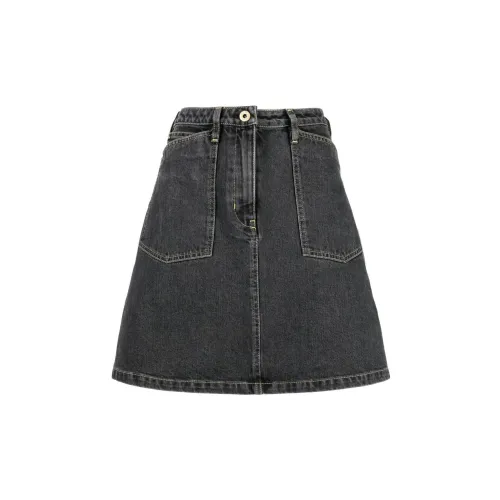 KENZO Denim Short Skirts Women's Dark Gray