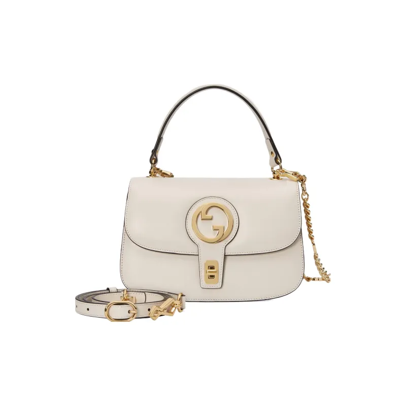 GUCCI Blondie Leather Shoulder Bag Crossbody Bag Handbag Small Size Women's White-1