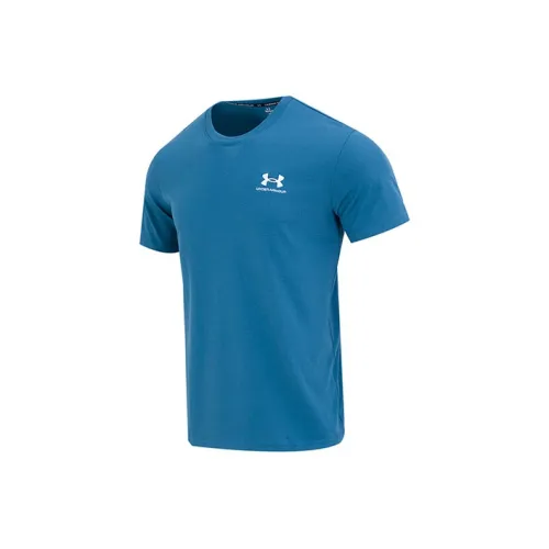 Under Armour T-Shirts Men Peacock Blue