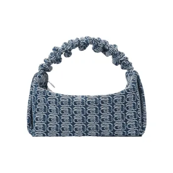 alexander wang Scrunchie Jacquard Denim Handbag Small Vintage Medium Indigo