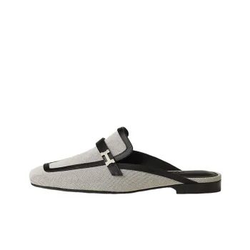 HERMES Wrap toe Slippers Women's Gray