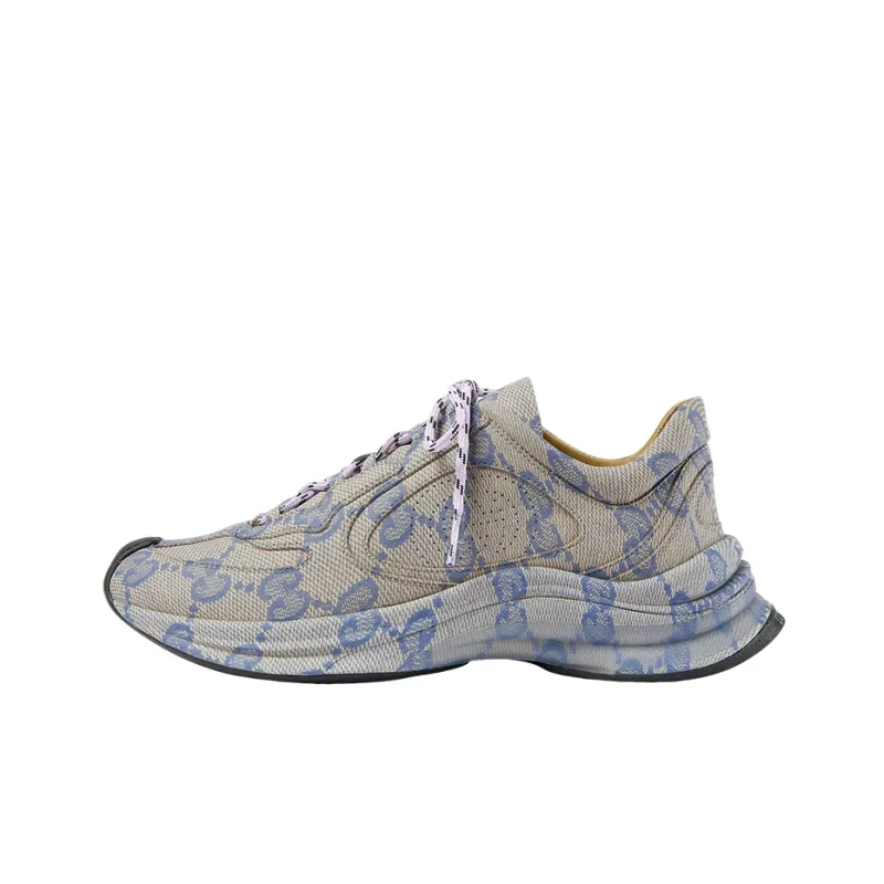 GUCCI Women's Run Sneaker 'Beige Blue Monogram' Women's-0