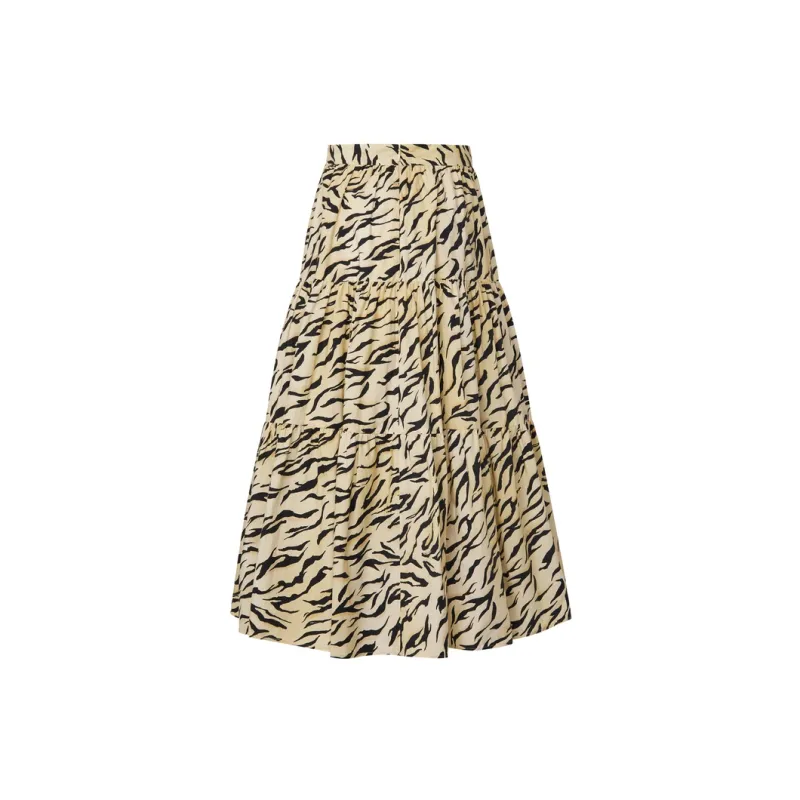 MOCO Casual Long Skirt Women's Two Tone Tiger Print-1