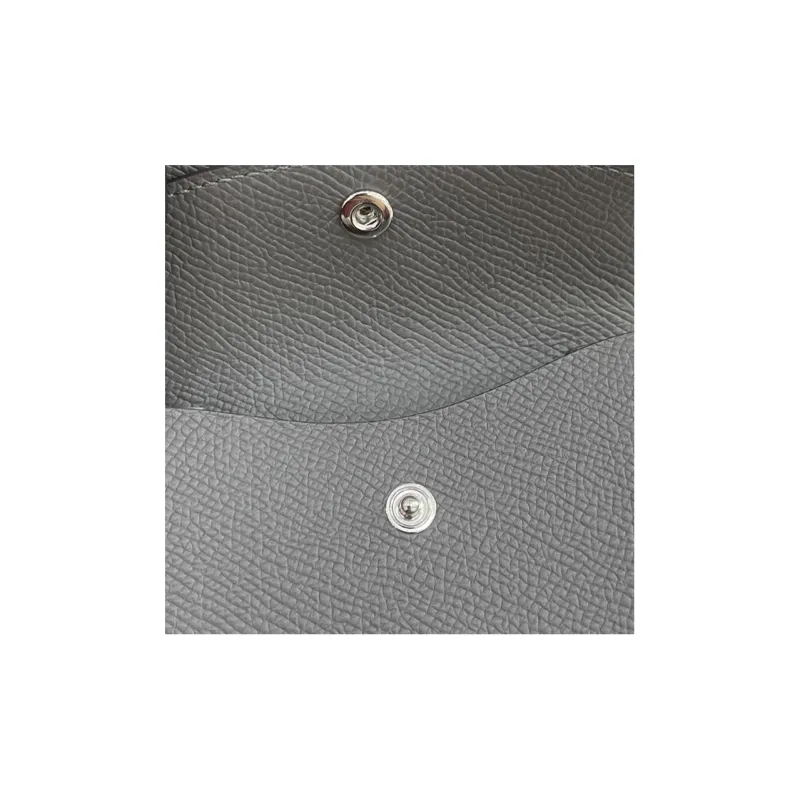HERMES Bearn Epsom Calfskin Short Wallet Mini Women's 8F Gris ÉTain Tin Gray-6