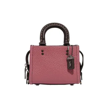 COACH Rogue Recycled Glove Tanned Pebbled Leather Handbag Shoulder Bag Crossbody Bag Mini Women's Rouge Red