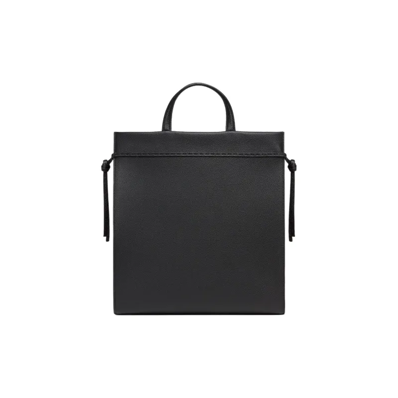 FENDI ROMA Calfskin Shoulder Bag, Crossbody Bag, Handbag Medium Size Men's Black-2