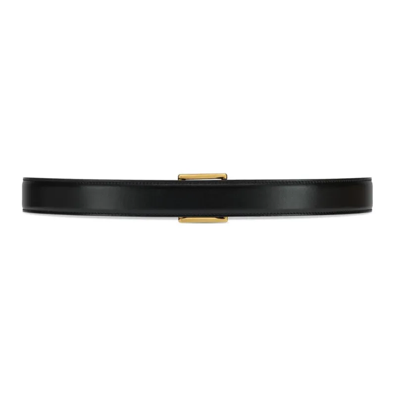 GUCCI Minimalist Casual Comfortable Fashion Pin Buckle Belt Men's Black Width: 3cm-1