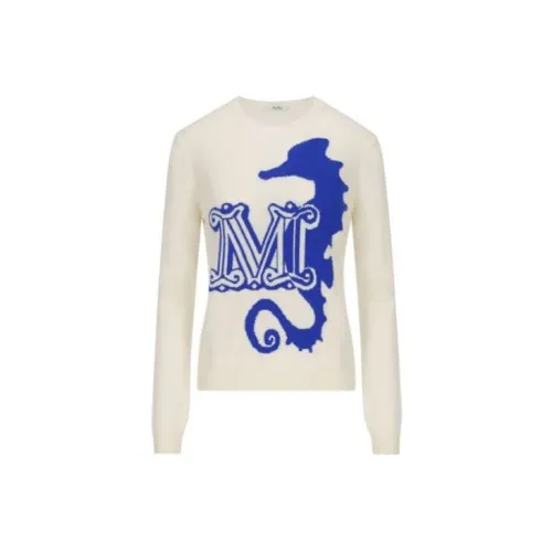 MaxMara Cashmere Sweaters Women's White/Blue