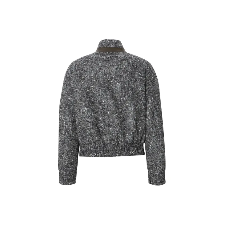RARE Cropped Coats Women's Mixed Gray-1
