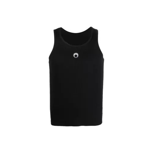 Marine Serre Tank Tops Men Black