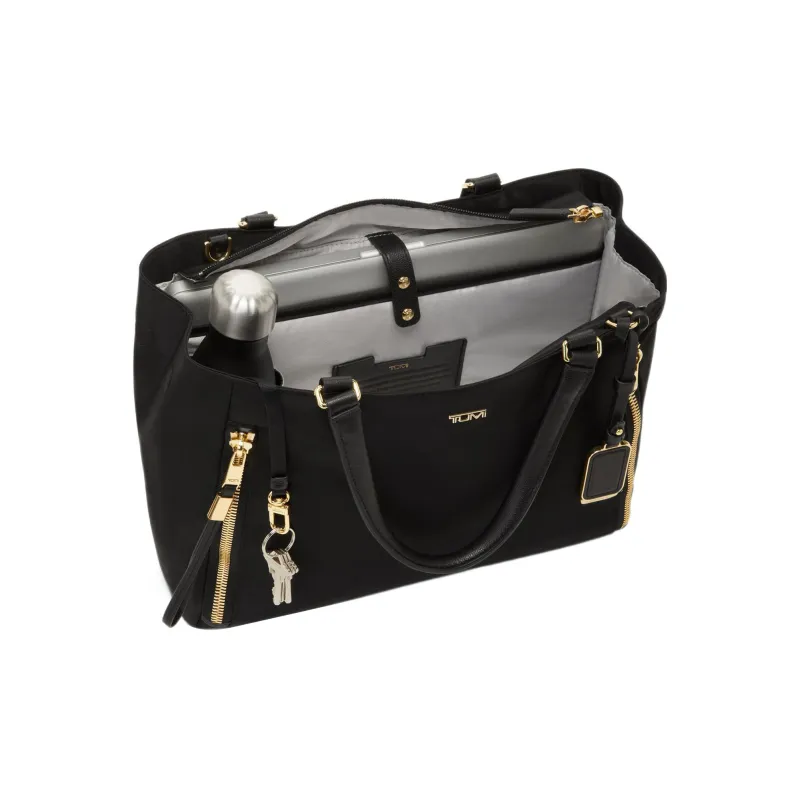 TUMI Nylon Tote Bag, Shopping Bag, Shoulder Bag, Handbag Medium Size Women's Black-1
