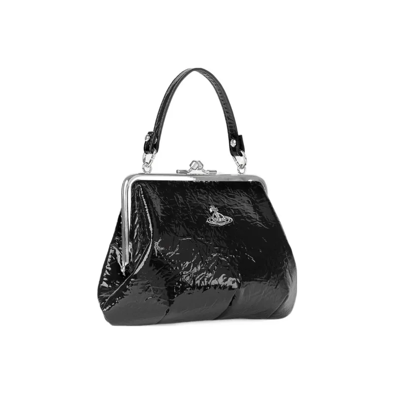 Vivienne Westwood PU Dumpling Bag Shoulder Bag Crossbody Bag Handbag Women's Black-2