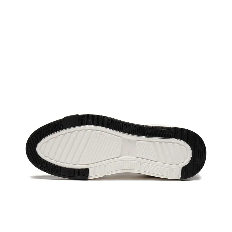 LiNing Qingchao Anti Slip Wear Resistant Low Top Skateboard Shoes Men's White Black-4