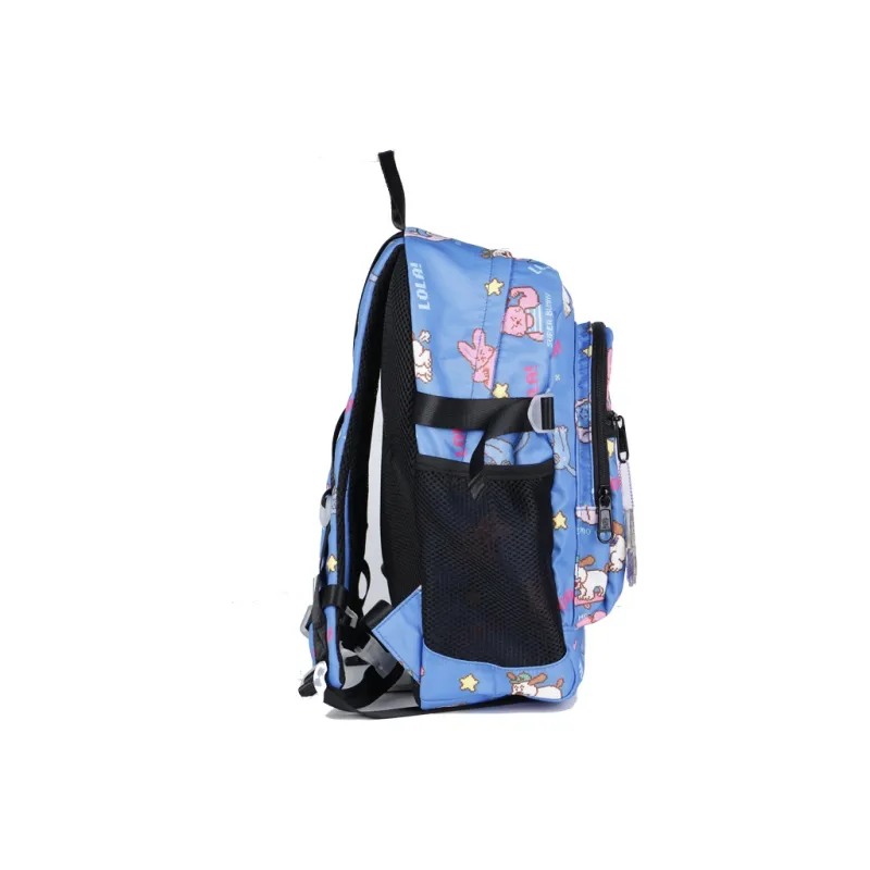 LOLA DESIGN Fabric Backpack Women's Milk White/Royal Blue-7