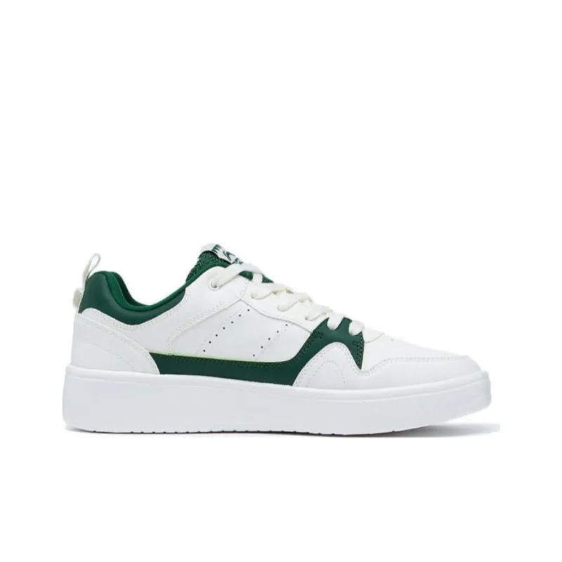LiNing Line 2.0 At The Beginning Anti Slip Wear Resistant Low Top Skateboard Shoes Men's White Green-1