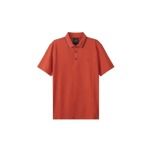 ARMANI EXCHANGE Polo Shirts Men Brick Red