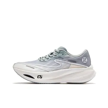 Erke Zhijing 1.0 Cushioning Anti Slip And Wear Resistant Low Top Running Shoes Women's Silver White