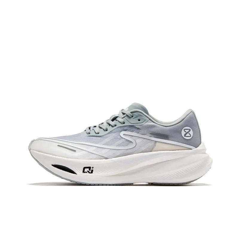 Erke Zhijing 1.0 Cushioning Anti Slip And Wear Resistant Low Top Running Shoes Women's Silver White-0