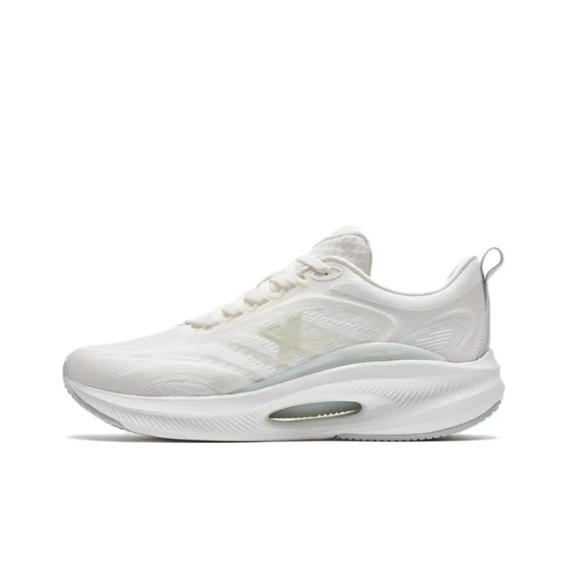 XTEP Qing Feng 6.0 Cushioning Anti Slip And Wear Resistant Low Top Running Shoes Women's Sail White-0