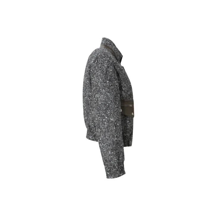 RARE Cropped Coats Women's Mixed Gray-2