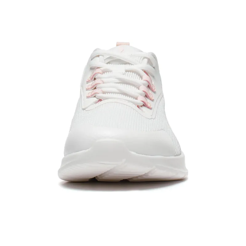 LiNing Raise The Wind Anti Slip Wear Resistant Low Top Running Shoes Women's White Pink-4