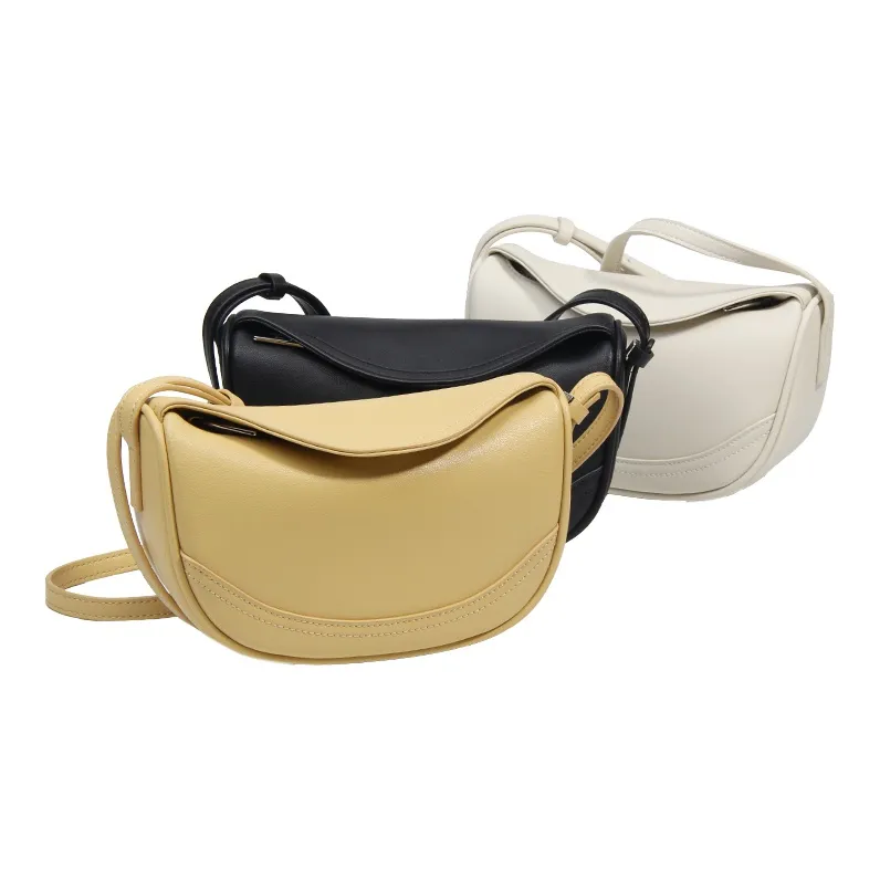 YOCAMU Cow Leather Shoulder Bag, Dumpling Bag, Crossbody Bag, Shoulder Bag Women's-3