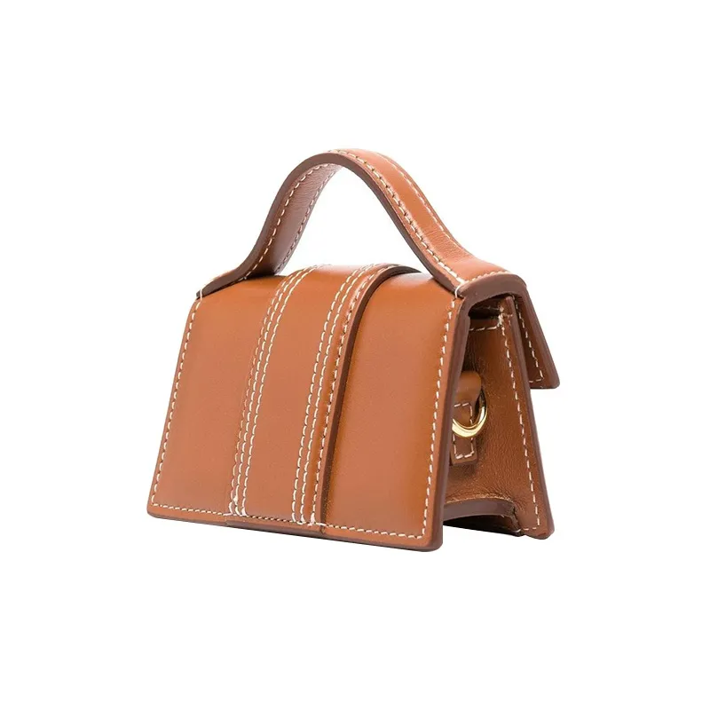 Jacquemus Le Bambino Calfskin Shoulder Bag Crossbody Bag Handbag Mini Women's Tawny-1