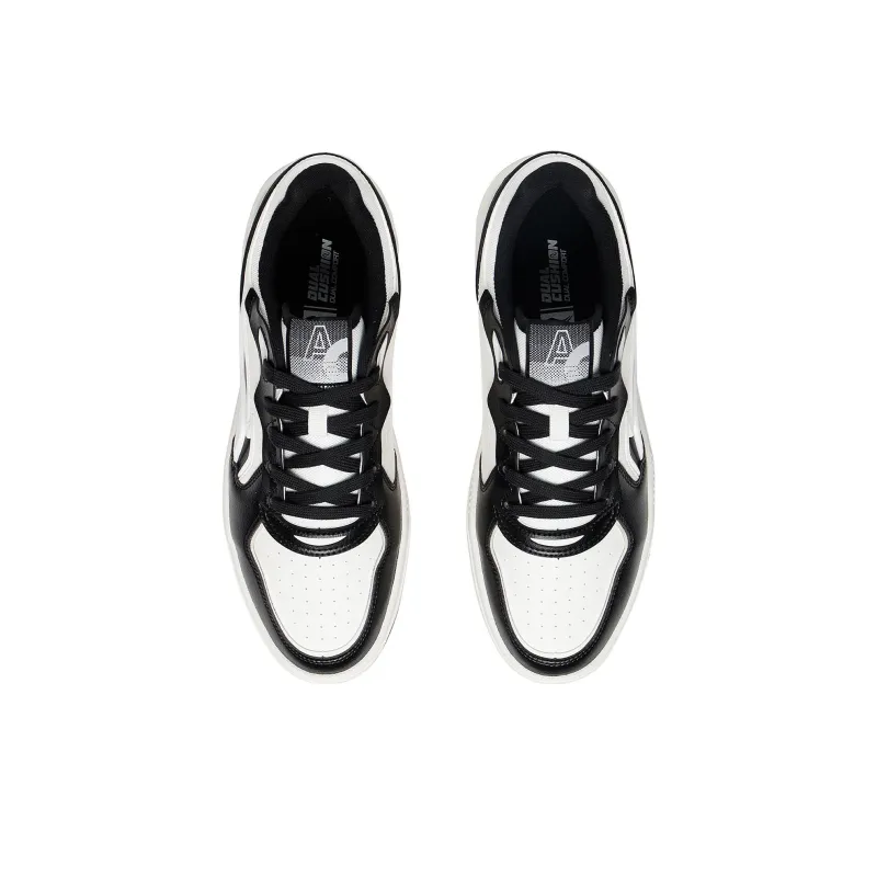 LiNing Qingchao Anti Slip Wear Resistant Low Top Skateboard Shoes Men's White Black-3