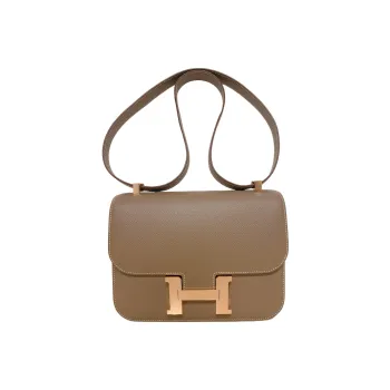 HERMES Constance Epsom Leather Shoulder Bag Crossbody Bag Regular Women's 18 Etoupe Elephant Gray