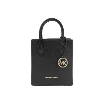 MICHAEL KORS Mercer Cow Leather Trunk Bag Sheet Music Bag Shoulder Bag Crossbody Bag Handbag Extra Small Women's Black