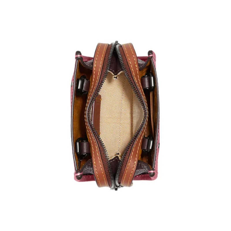 COACH Rogue Recycled Glove Tanned Pebbled Leather Handbag Shoulder Bag Crossbody Bag Mini Women's Rouge Red-2