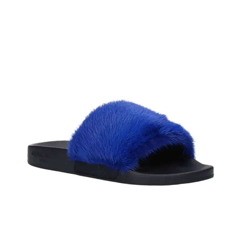 Givenchy Slip Resistant Slide Slippers Women's Blue Black-1