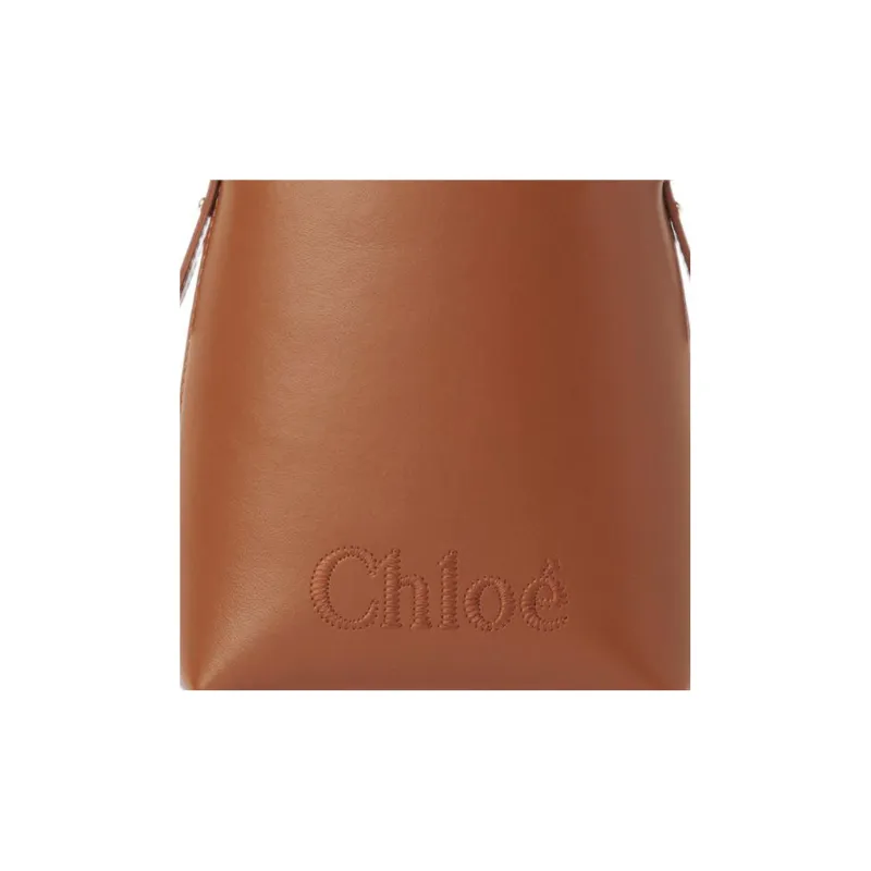 Chloe Shiny Calfskin Tote Bag Shopping Bag Handbag Shoulder Bag Crossbody Bag Mini Women's Brown-4