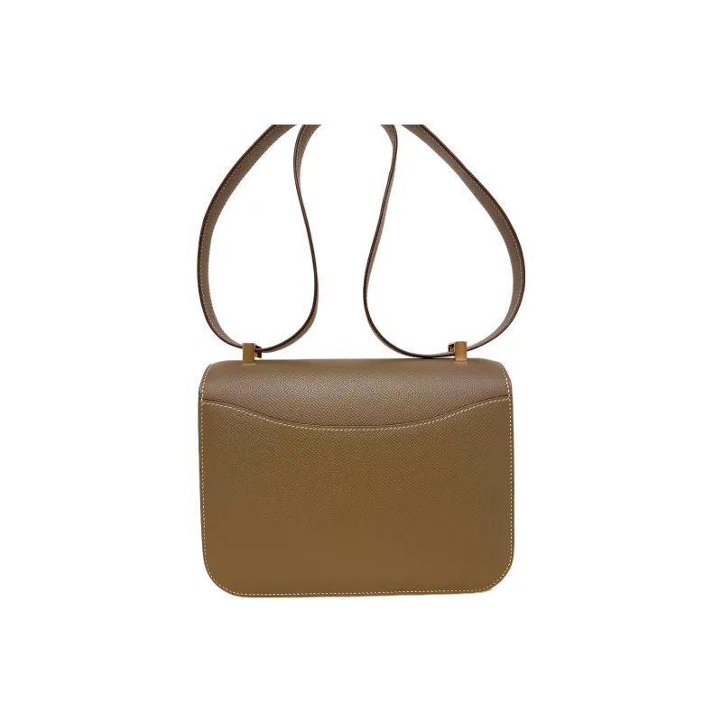 HERMES Constance Epsom Leather Shoulder Bag Crossbody Bag Regular Women's 18 Etoupe Elephant Gray-4
