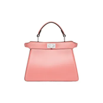 FENDI Peekaboo ISeeU Nappa Leather Shoulder Bag Crossbody Bag Handbag Regular Women's Pink