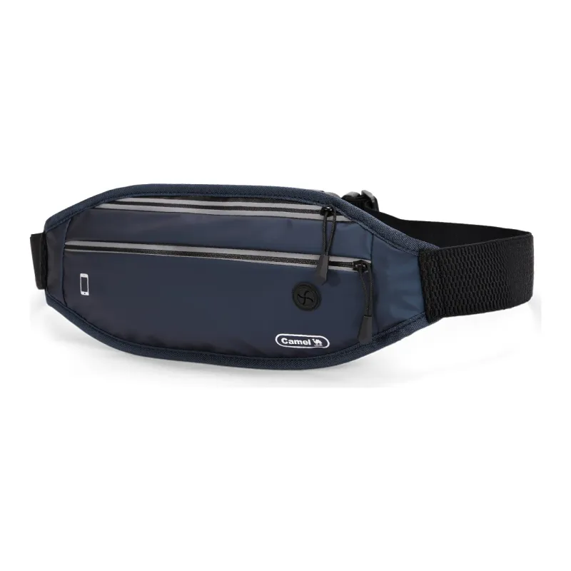 CAMEL PU Fanny Pack Regular Unisex Obsidian Black Rock Gray Cobalt Blue-0
