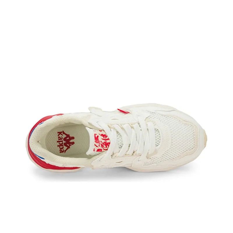 Kappa Anti Slip And Wear Resistant Breathable Low Top Casual Running Shoes Unisex White-2
