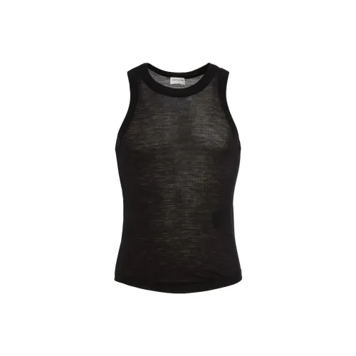 SAINT LAURENT Tank Tops Men Black