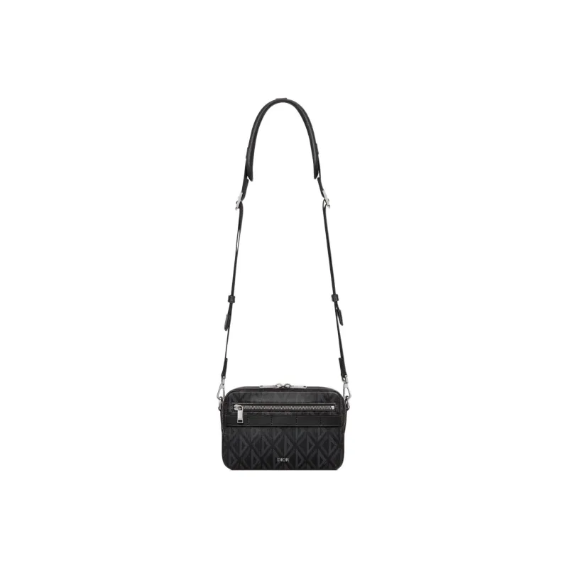 DIOR Canvas With Leather Messenger Bag, Shoulder Bag, Crossbody Bag Men's Black-1