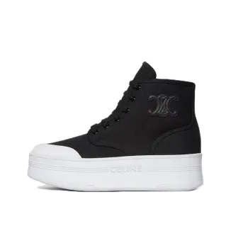 CELINE High Top Stylish Skateboarding Shoes Women's Black